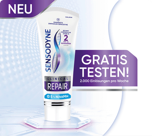 Bild der Clinical Repair Aktion von Sensodyne